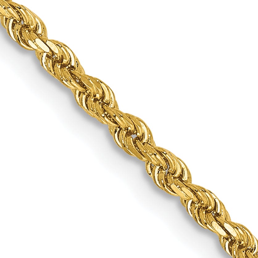Lovely Rita's Chains 14k Yellow Gold 2.00mm Diamond Cut Rope Chain
