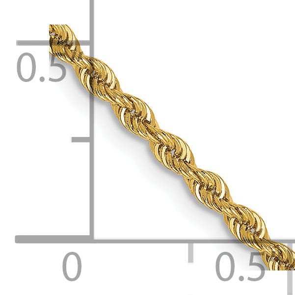 Lovely Rita's Chains 14k Yellow Gold 2.0mm Solid Rope Chain