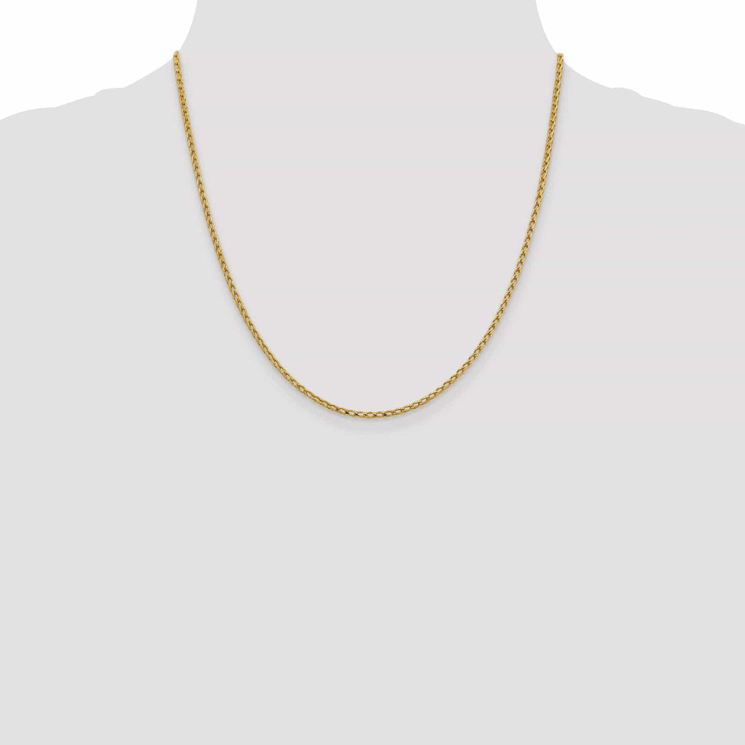 Lovely Rita's Chains 14k Yellow Gold 2.1 mm D.C Open Franco Chain