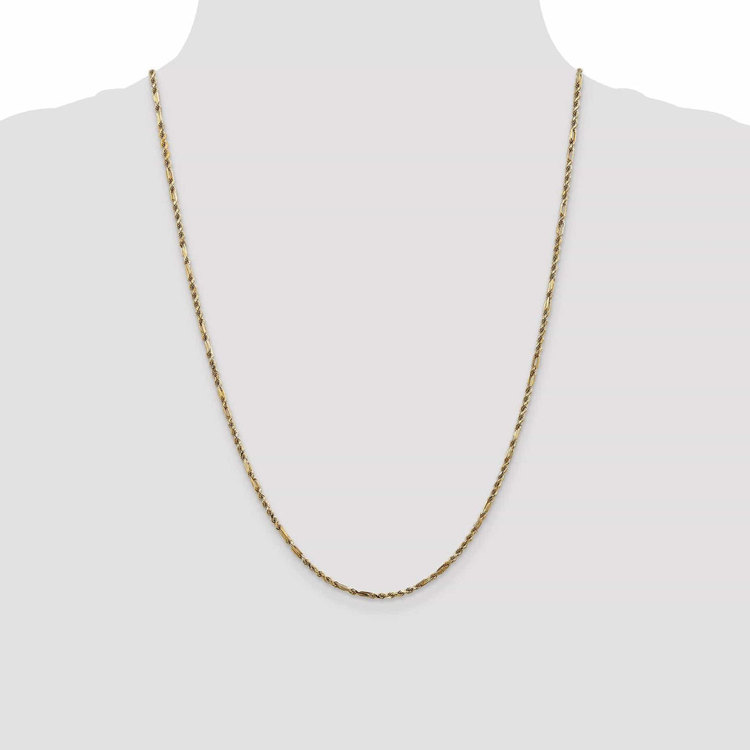 Lovely Rita's Chains 14k Yellow Gold 2.25mm D.C Milano Rope Chain