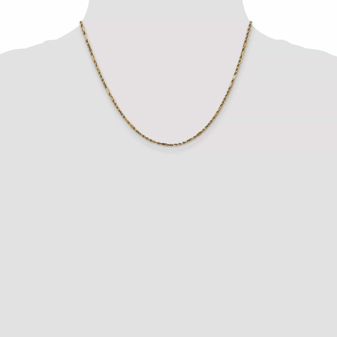 Lovely Rita's Chains 14k Yellow Gold 2.25mm D.C Milano Rope Chain
