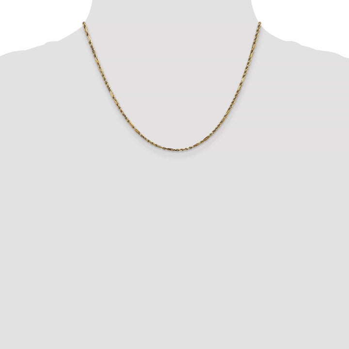 Lovely Rita's Chains 14k Yellow Gold 2.25mm D.C Milano Rope Chain