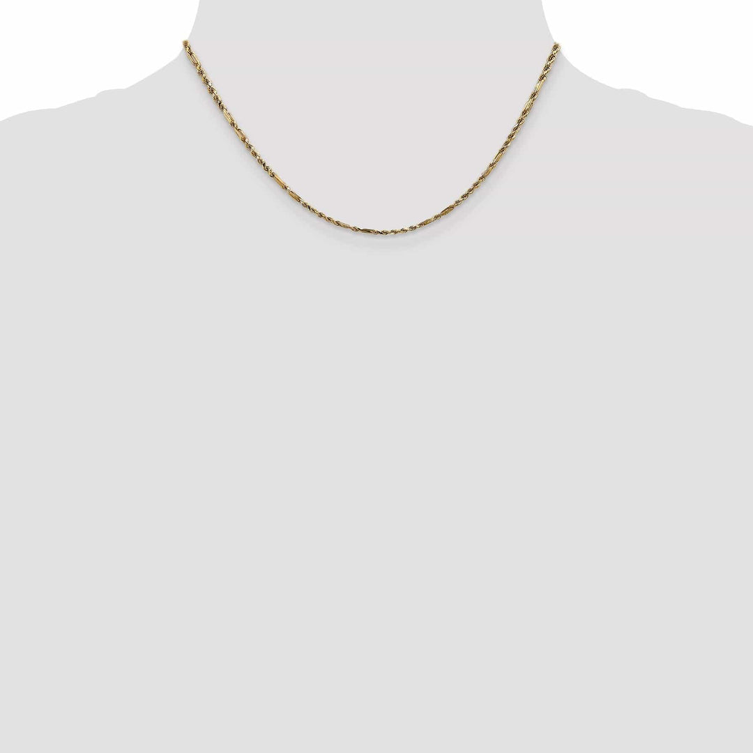 Lovely Rita's Chains 14k Yellow Gold 2.25mm D.C Milano Rope Chain