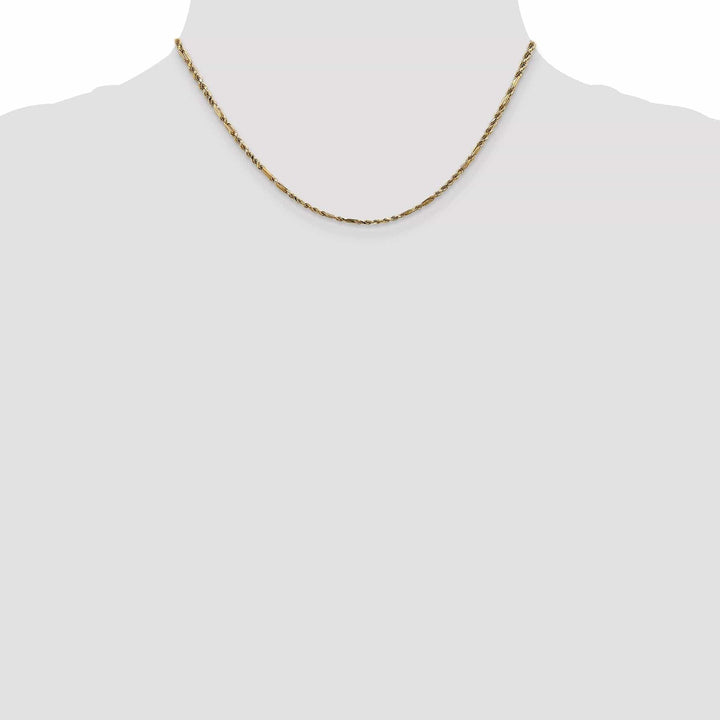 Lovely Rita's Chains 14k Yellow Gold 2.25mm D.C Milano Rope Chain