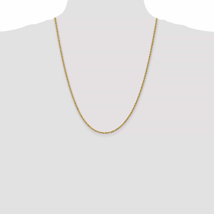 Lovely Rita's Chains 14k Yellow Gold 2.25mm Diamond Cut Rope Chain