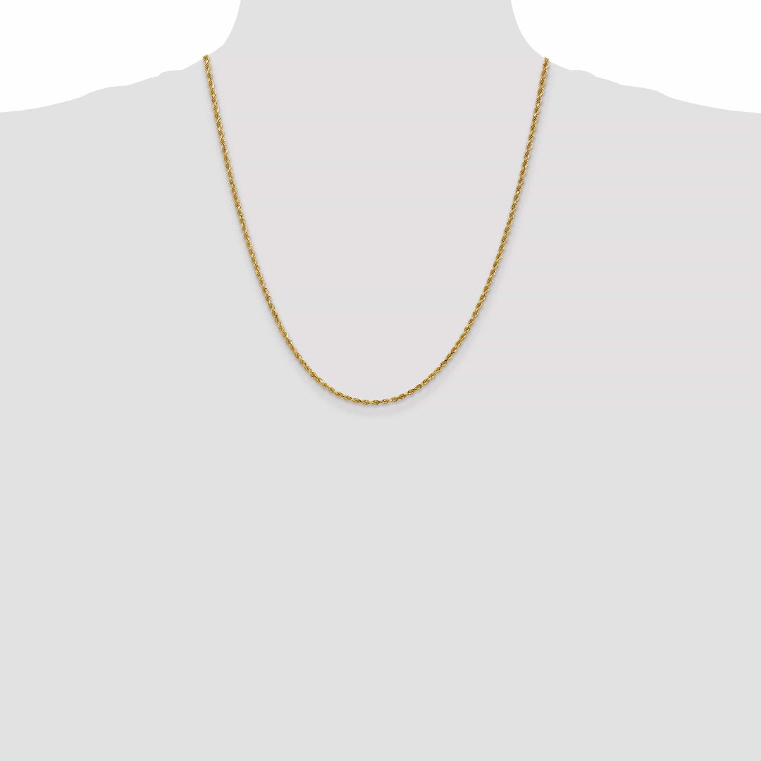 Lovely Rita's Chains 14k Yellow Gold 2.25mm Diamond Cut Rope Chain