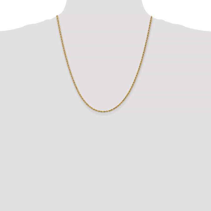 Lovely Rita's Chains 14k Yellow Gold 2.25mm Diamond Cut Rope Chain