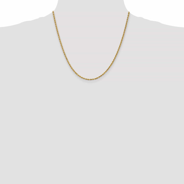 Lovely Rita's Chains 14k Yellow Gold 2.25mm Diamond Cut Rope Chain