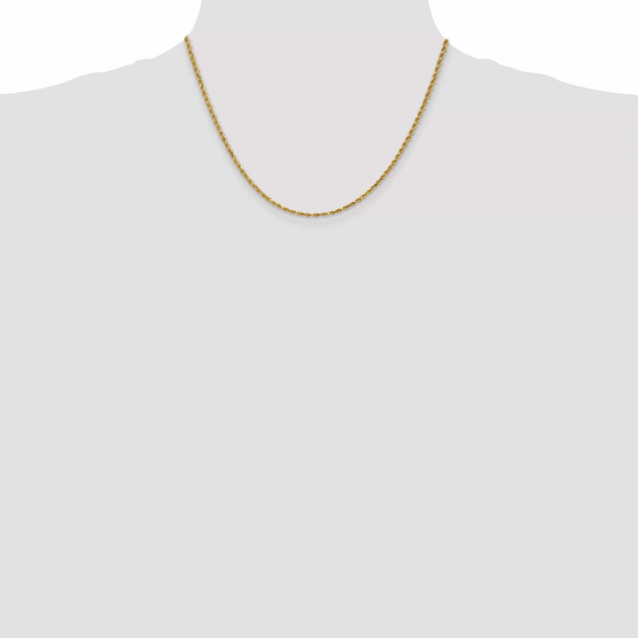 Lovely Rita's Chains 14k Yellow Gold 2.25mm Diamond Cut Rope Chain