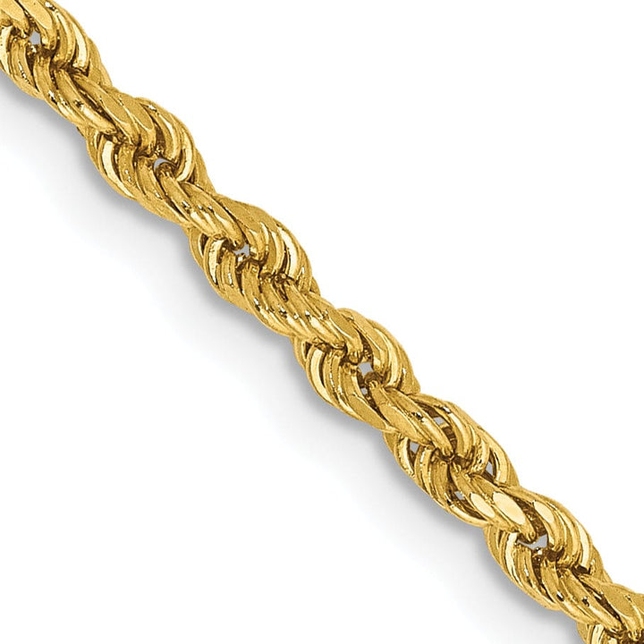 Lovely Rita's Chains 14k Yellow Gold 2.25mm Diamond Cut Rope Chain