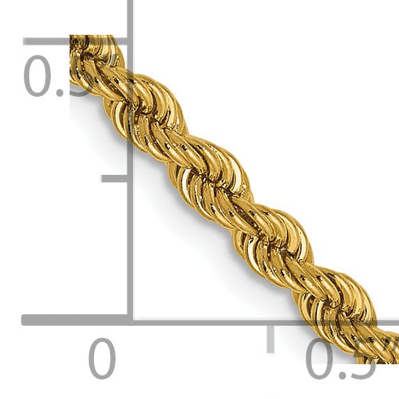 Lovely Rita's Chains 14k Yellow Gold 2.25mm Regular Rope Chain