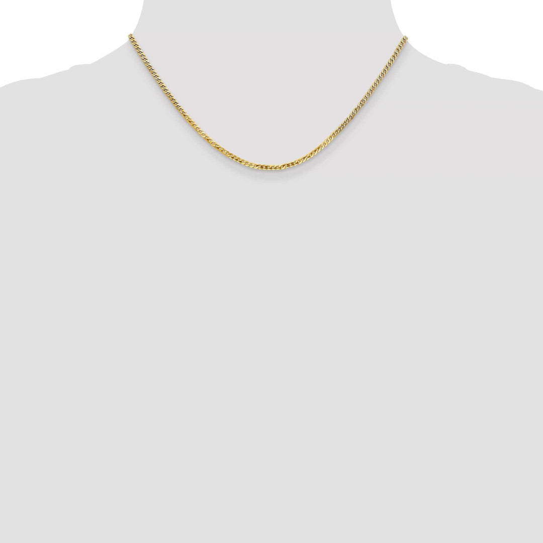 Lovely Rita's Chains 14k Yellow Gold 2.2mm Flat Beveled Curb Chain