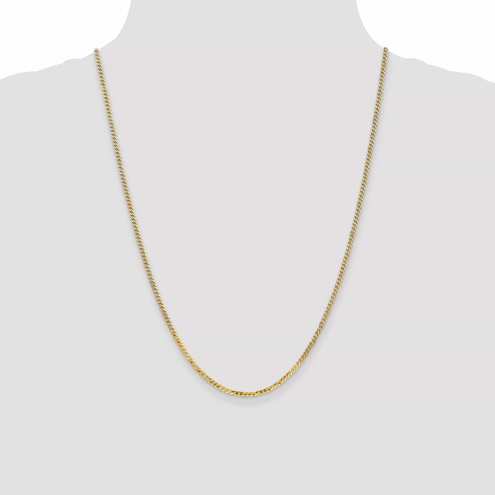 Lovely Rita's Chains 14k Yellow Gold 2.2mm Flat Beveled Curb Chain