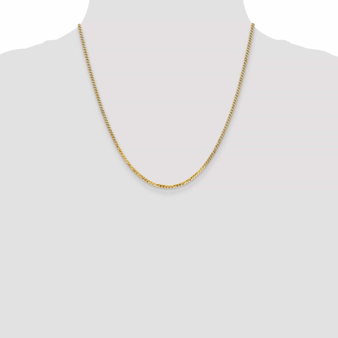 Lovely Rita's Chains 14k Yellow Gold 2.2mm Flat Beveled Curb Chain