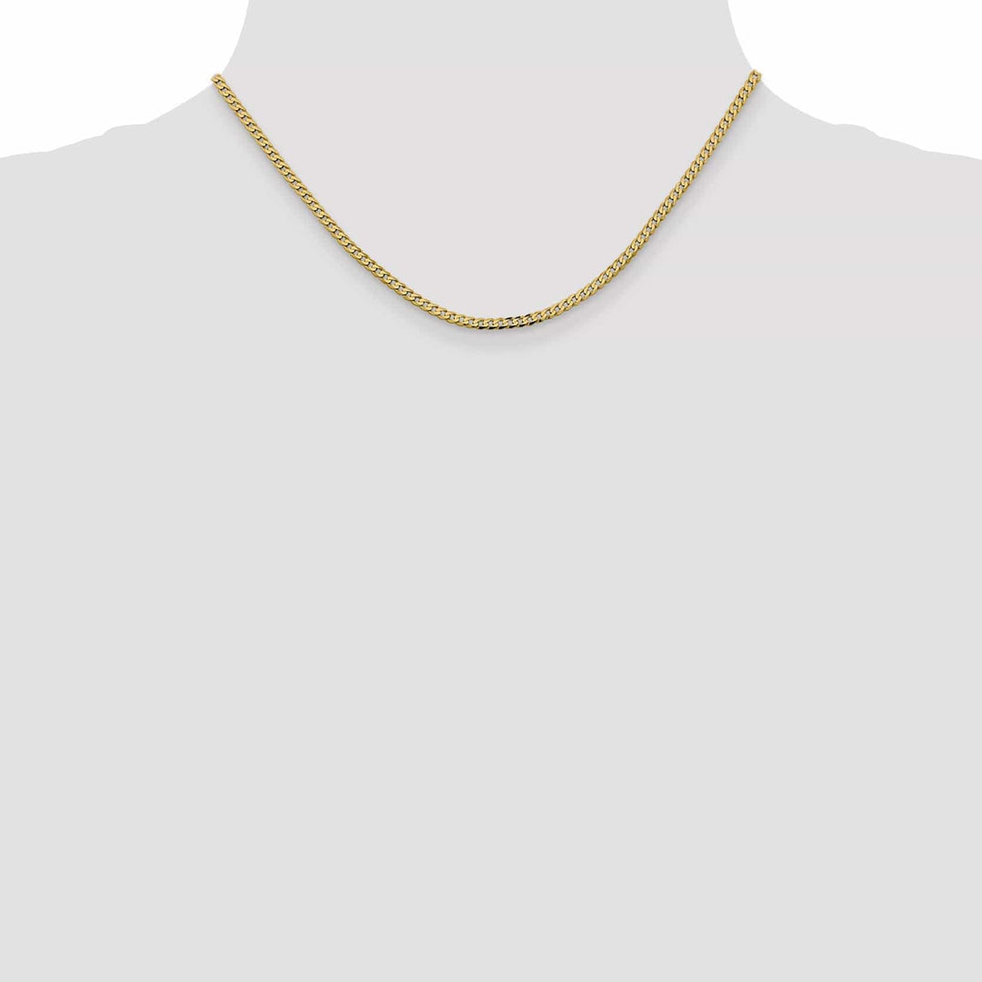 Lovely Rita's Chains 14k Yellow Gold 2.3mm Flat Beveled Curb Chain