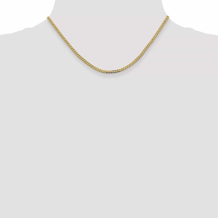 Lovely Rita's Chains 14k Yellow Gold 2.3mm Flat Beveled Curb Chain