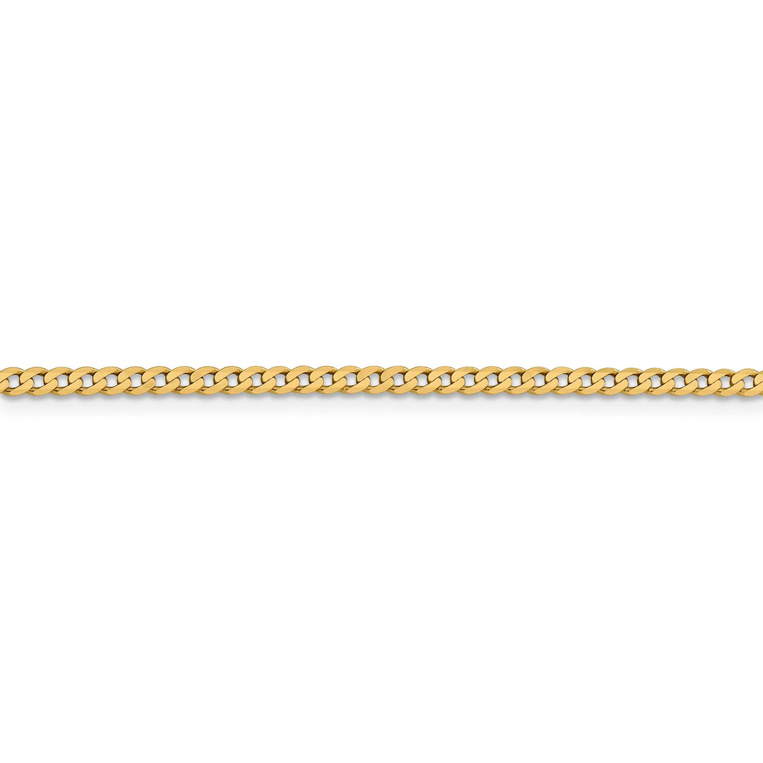 Lovely Rita's Chains 14k Yellow Gold 2.3mm Flat Beveled Curb Chain