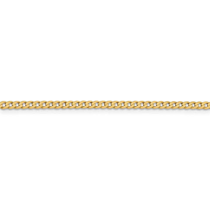 Lovely Rita's Chains 14k Yellow Gold 2.3mm Flat Beveled Curb Chain