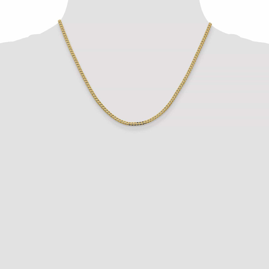 Lovely Rita's Chains 14k Yellow Gold 2.3mm Flat Beveled Curb Chain