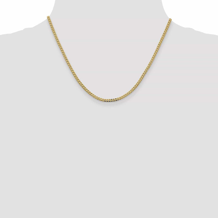 Lovely Rita's Chains 14k Yellow Gold 2.3mm Flat Beveled Curb Chain