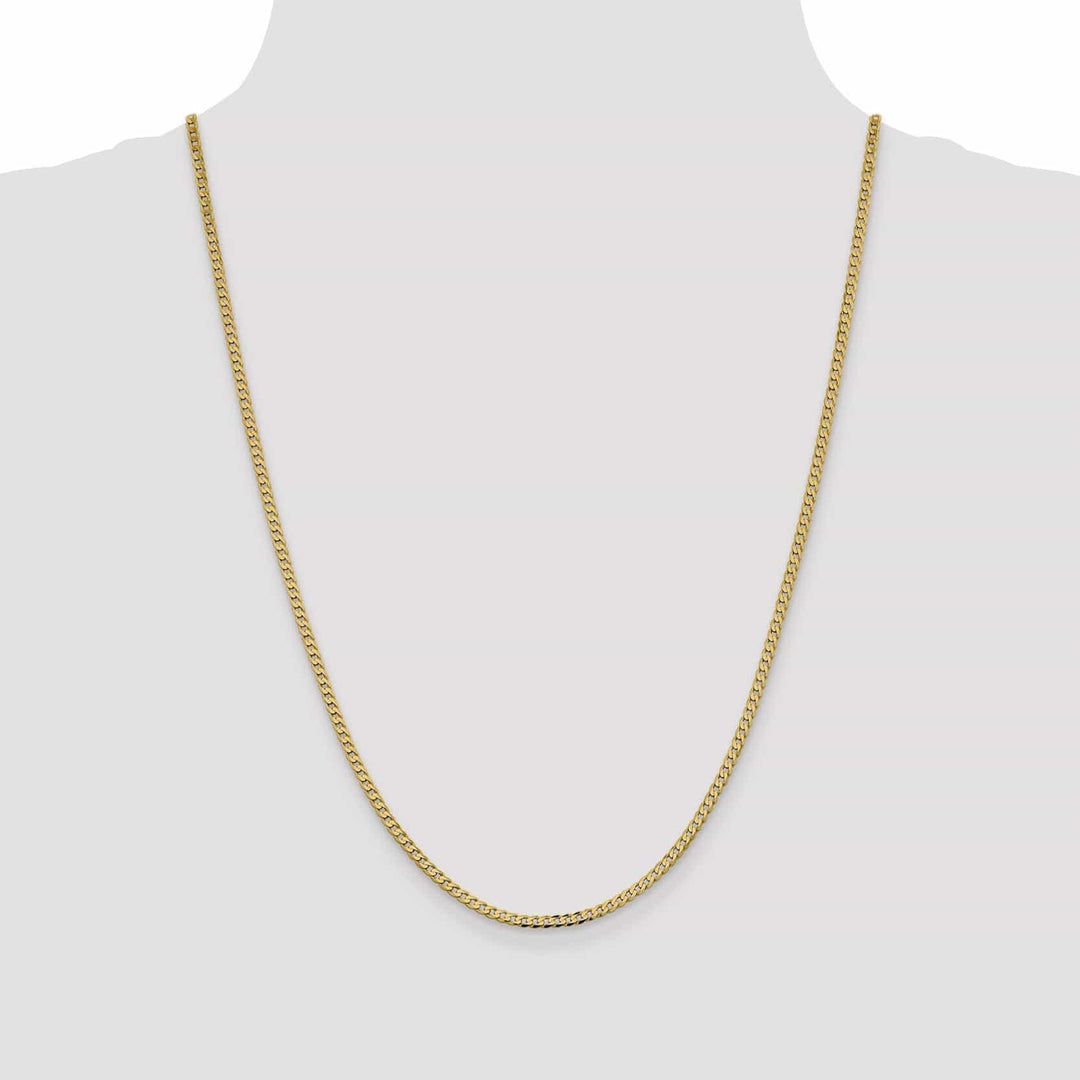 Lovely Rita's Chains 14k Yellow Gold 2.3mm Flat Beveled Curb Chain