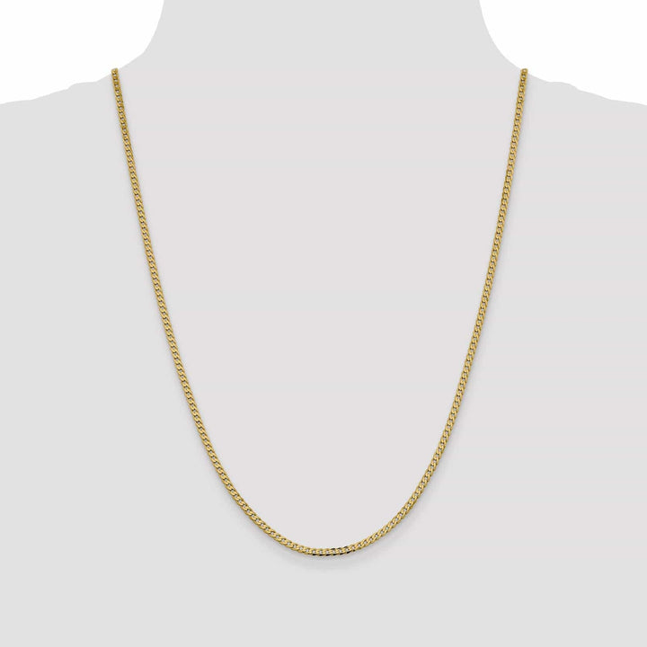 Lovely Rita's Chains 14k Yellow Gold 2.3mm Flat Beveled Curb Chain