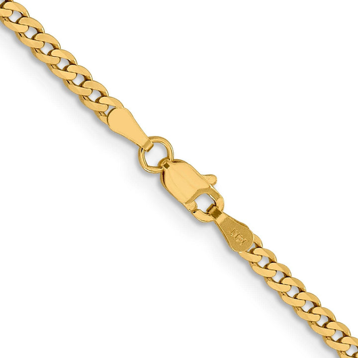 Lovely Rita's Chains 14k Yellow Gold 2.3mm Flat Beveled Curb Chain