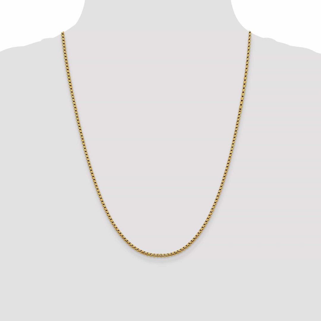 Lovely Rita's Chains 14k Yellow Gold 2.4 mm D.C Round Box Chai