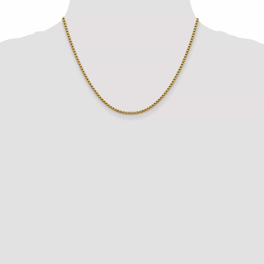 Lovely Rita's Chains 14k Yellow Gold 2.4 mm D.C Round Box Chain