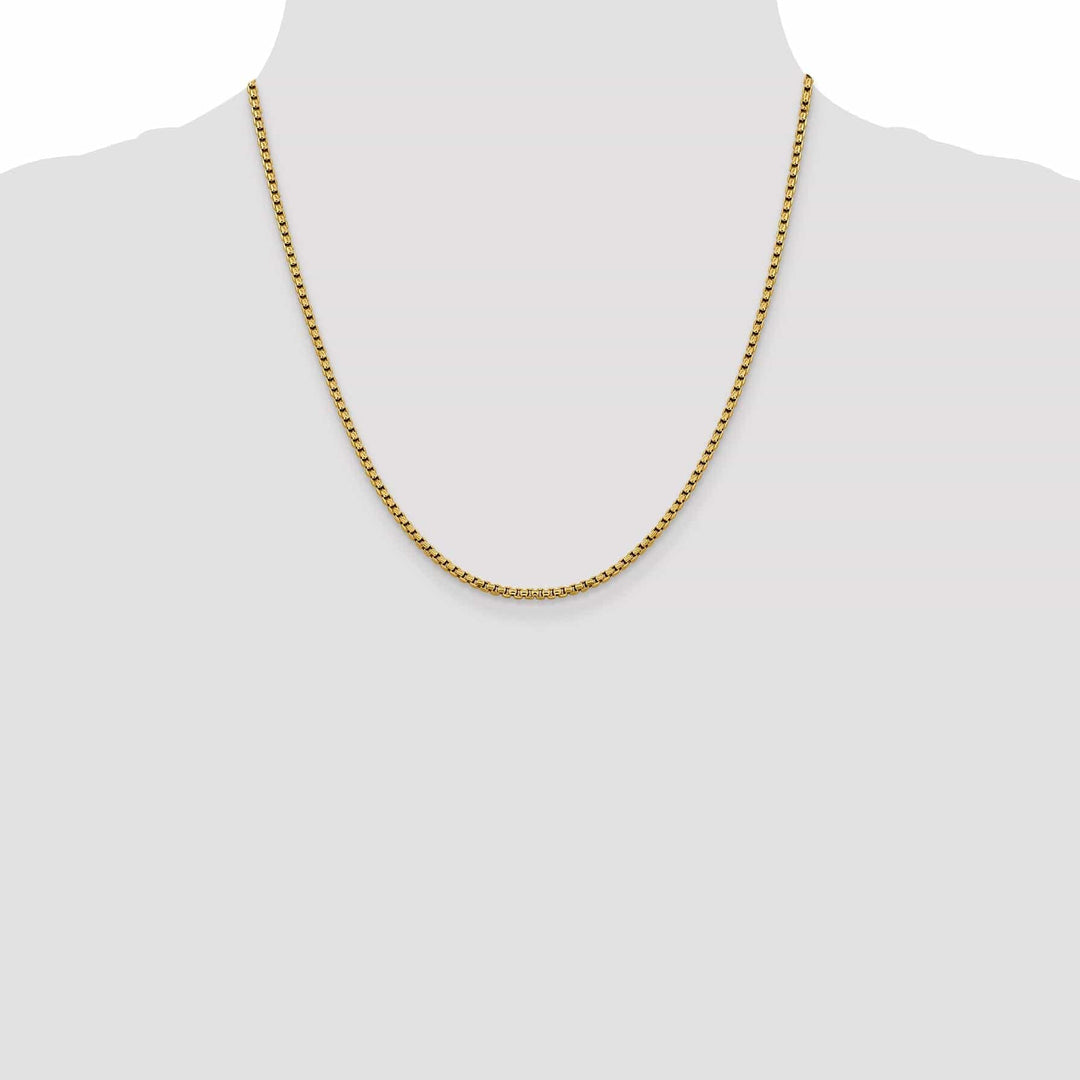 Lovely Rita's Chains 14k Yellow Gold 2.4 mm D.C Round Box Chain