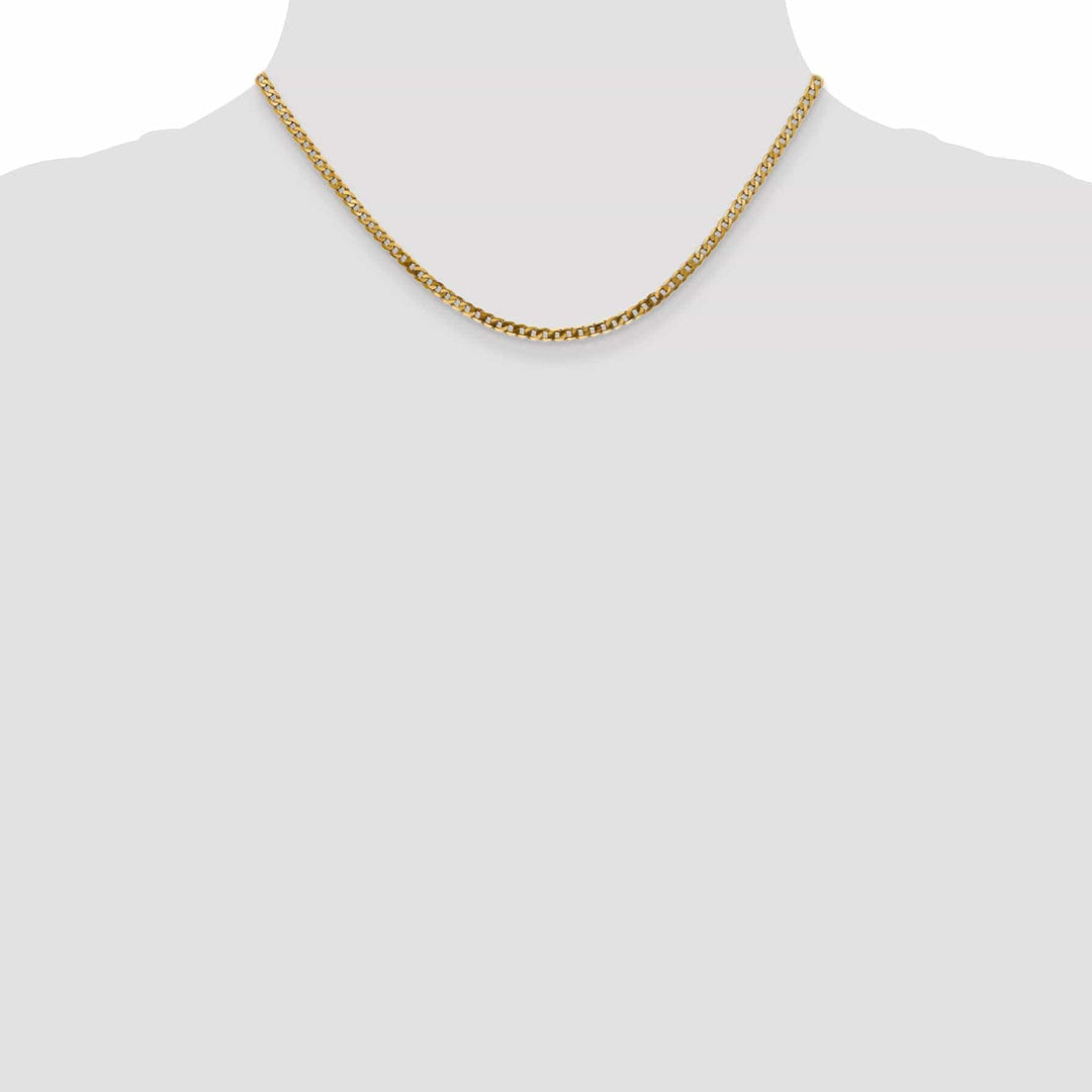 Lovely Rita's Chains 14k Yellow Gold 2.40mm Flat Beveled Curb Chain