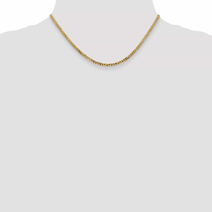 Lovely Rita's Chains 14k Yellow Gold 2.40mm Flat Beveled Curb Chain