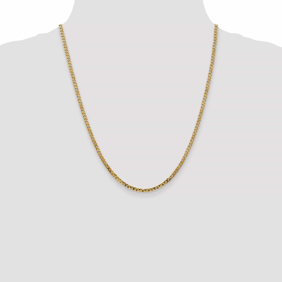 Lovely Rita's Chains 14k Yellow Gold 2.40mm Flat Beveled Curb Chain