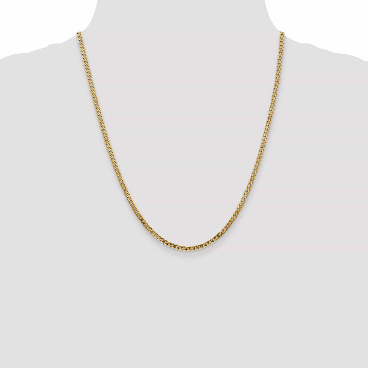 Lovely Rita's Chains 14k Yellow Gold 2.40mm Flat Beveled Curb Chain