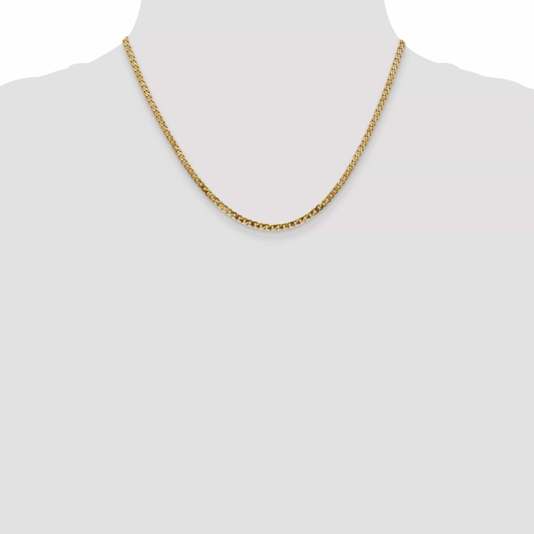 Lovely Rita's Chains 14k Yellow Gold 2.40mm Flat Beveled Curb Chain