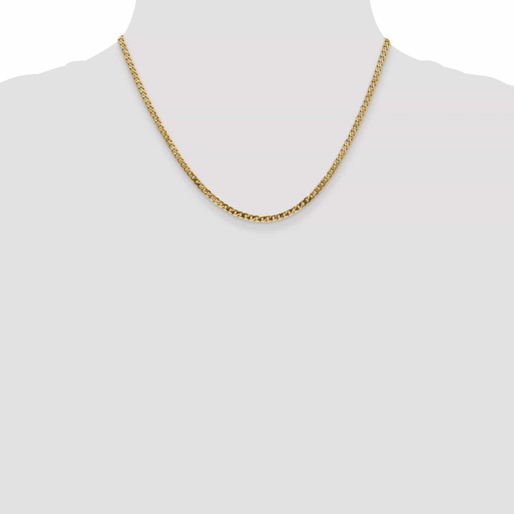 Lovely Rita's Chains 14k Yellow Gold 2.40mm Flat Beveled Curb Chain