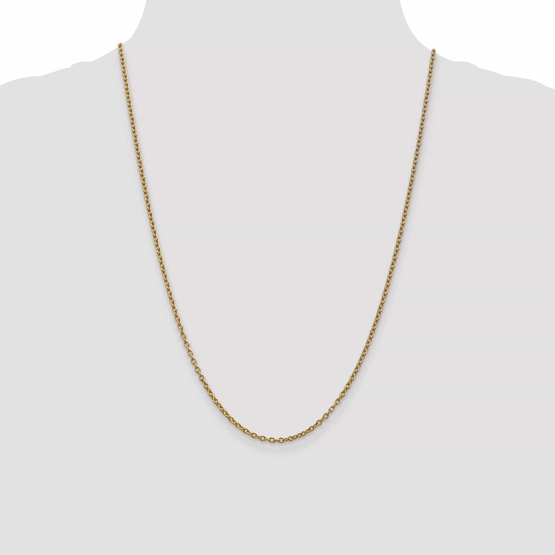 Lovely Rita's Chains 14k Yellow Gold 2.40mm Round Link Cable Chain
