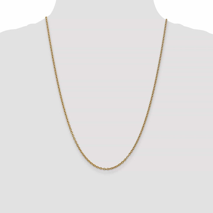 Lovely Rita's Chains 14k Yellow Gold 2.40mm Round Link Cable Chain
