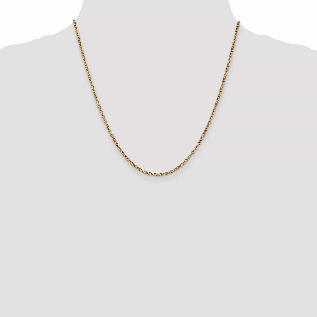 Lovely Rita's Chains 14k Yellow Gold 2.40mm Round Link Cable Chain