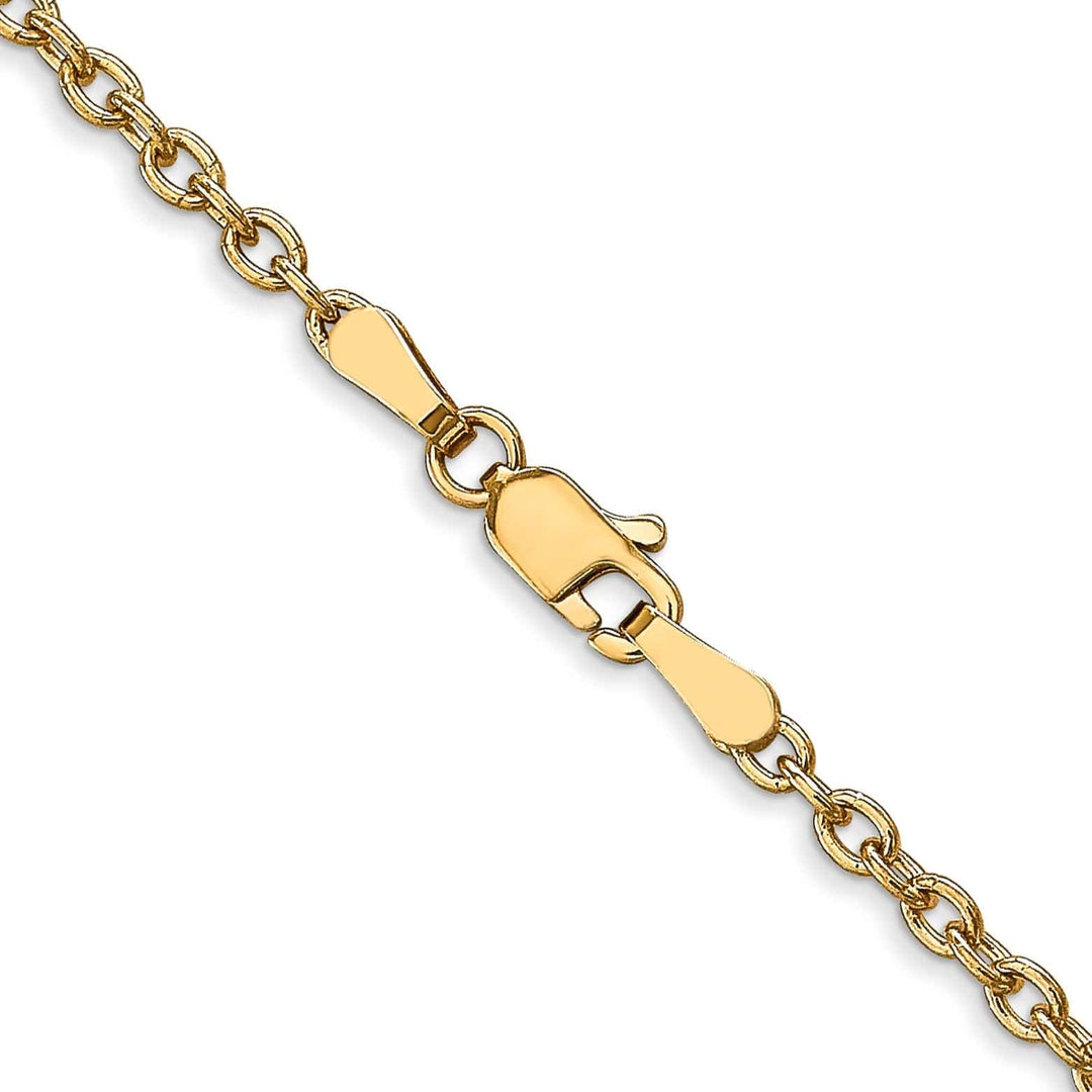 Lovely Rita's Chains 14k Yellow Gold 2.40mm Round Link Cable Chain