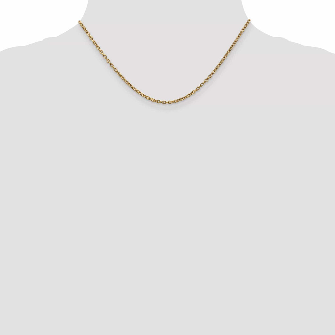 Lovely Rita's Chains 14k Yellow Gold 2.40mm Round Link Cable Chain