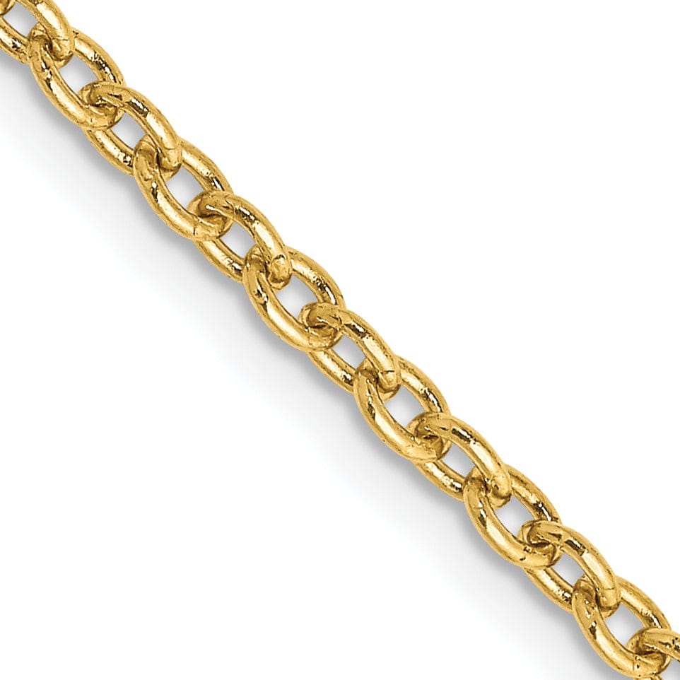 Lovely Rita's Chains 14k Yellow Gold 2.40mm Round Link Cable Chain