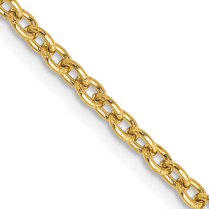 Lovely Rita's Chains 14k Yellow Gold 2.40mm Round Link Cable Chain