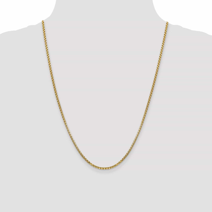 Lovely Rita's Chains 14k Yellow Gold 2.45mm Hollow Round Box Chain