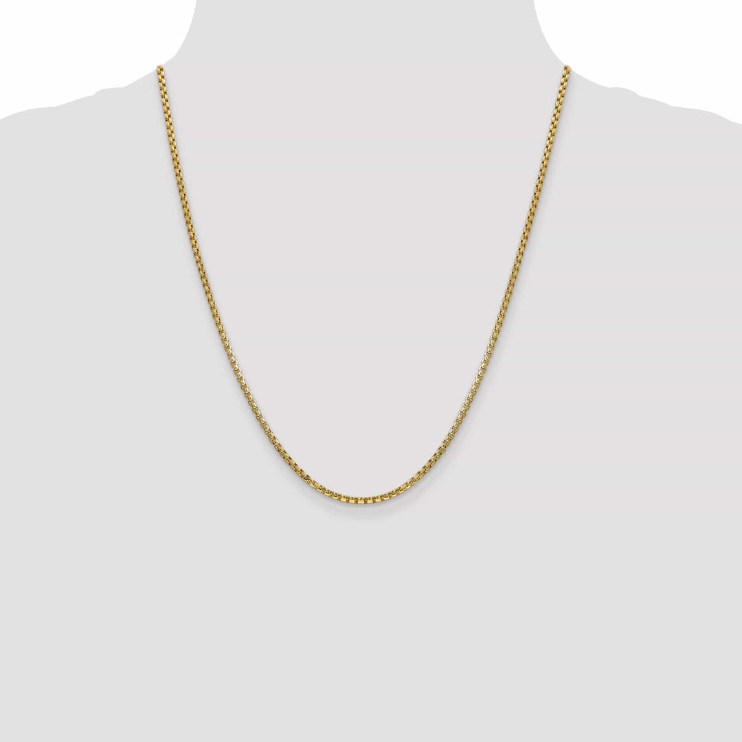 Lovely Rita's Chains 14k Yellow Gold 2.45mm Hollow Round Box Chain