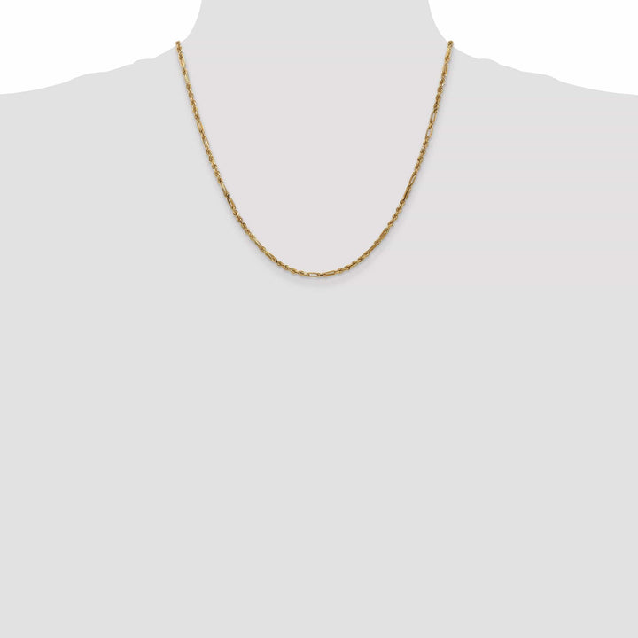 Lovely Rita's Chains 14k Yellow Gold 2.50mm D.C Milano Rope Chain