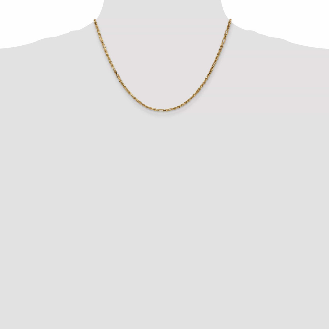 Lovely Rita's Chains 14k Yellow Gold 2.50mm D.C Milano Rope Chain
