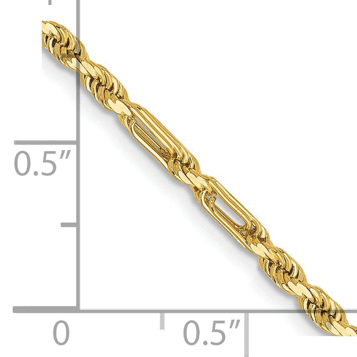 Lovely Rita's Chains 14k Yellow Gold 2.50mm D.C Milano Rope Chain