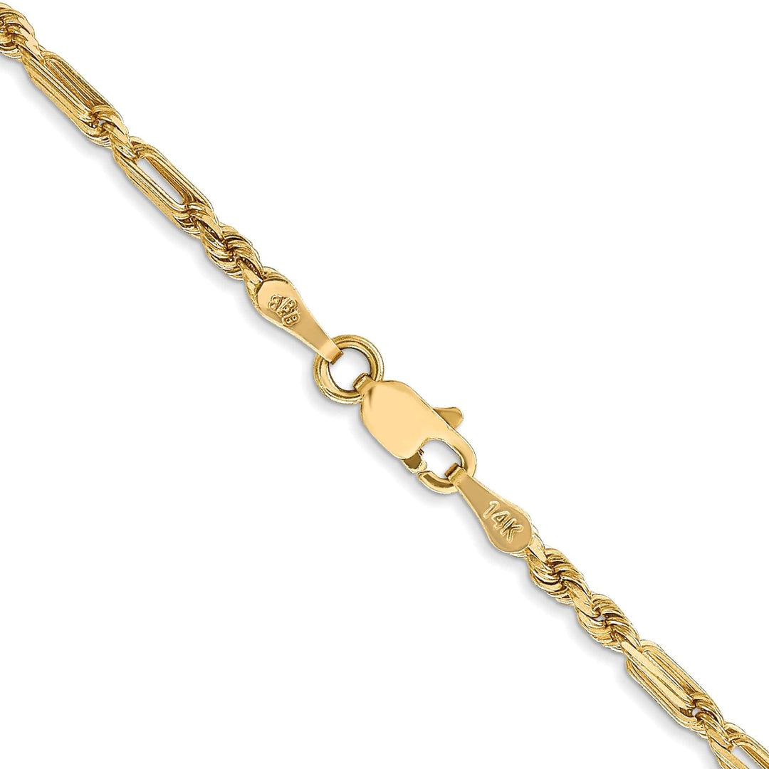 Lovely Rita's Chains 14k Yellow Gold 2.50mm D.C Milano Rope Chain