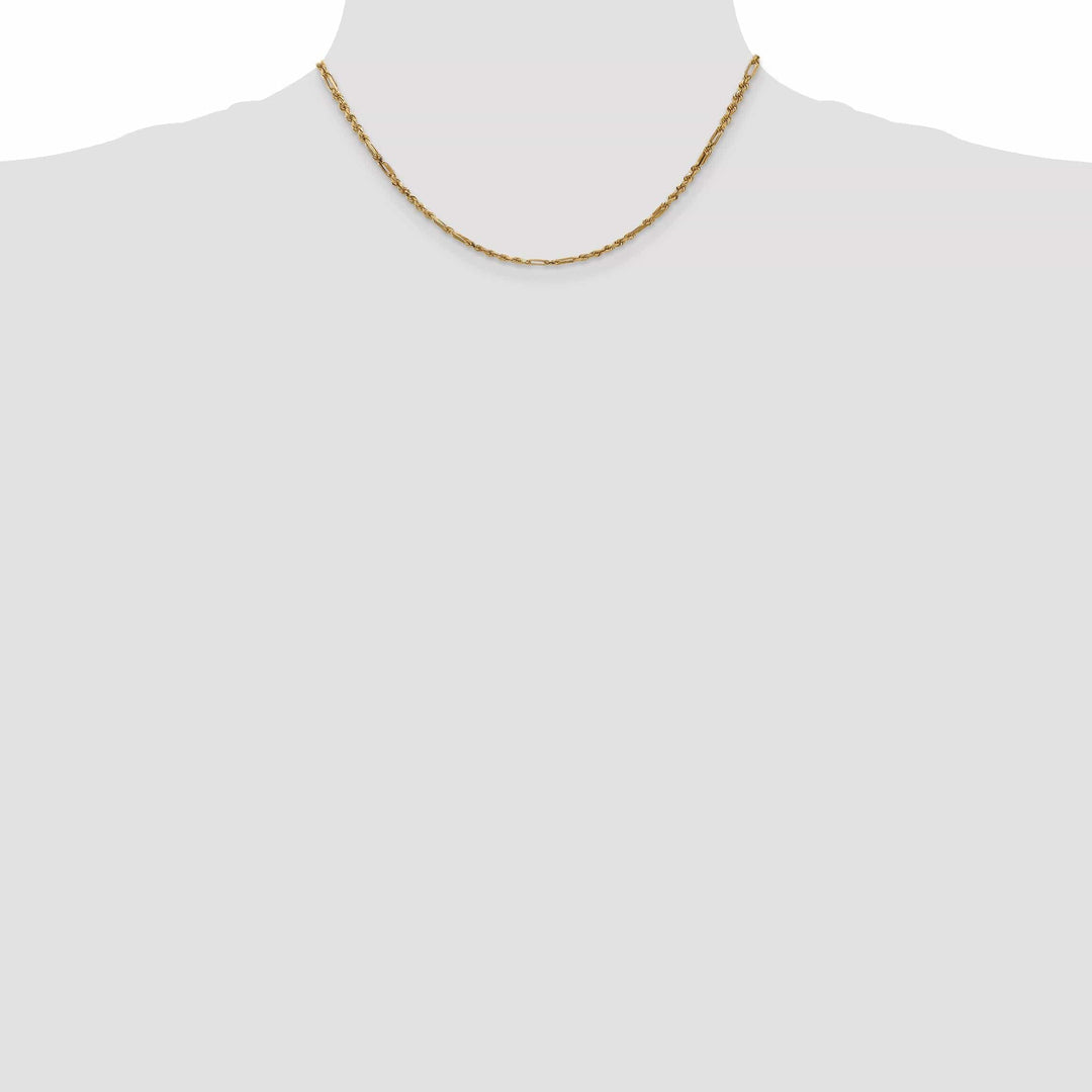 Lovely Rita's Chains 14k Yellow Gold 2.50mm D.C Milano Rope Chain